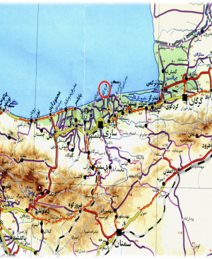 موقعيت روستاي فرح آباد در مسير ارتباطي شهرهاي اطراف