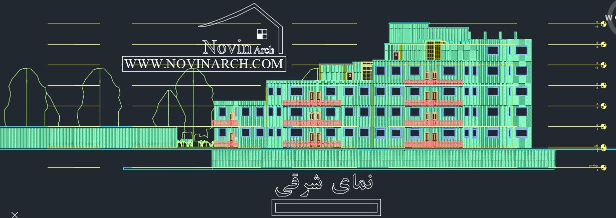 نمای شرقی مجتمع مسکونی
