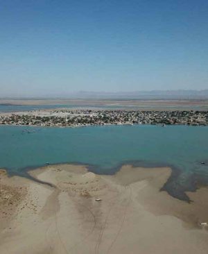 دور نمایی از روستای بندر کرگان