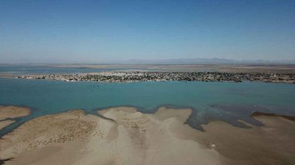 دور نمایی از روستای بندر کرگان