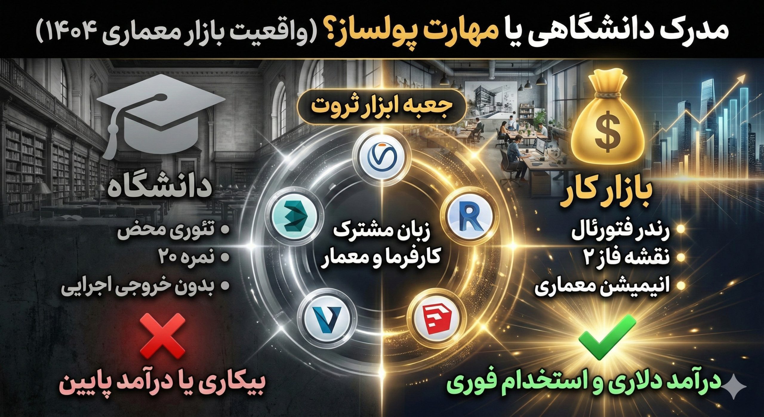 آموزش نرم افزار های معماری